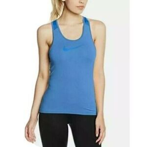 Nike Pro Womens Medium Blue‎ Dri Fit Training Tank 725489